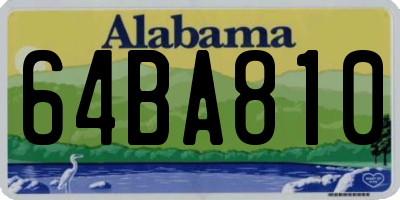 AL license plate 64BA810