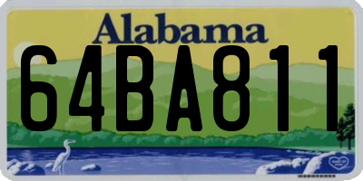 AL license plate 64BA811