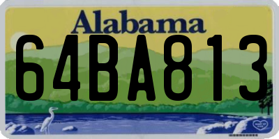 AL license plate 64BA813