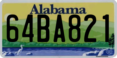 AL license plate 64BA821