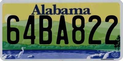 AL license plate 64BA822