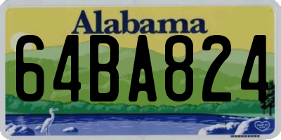 AL license plate 64BA824