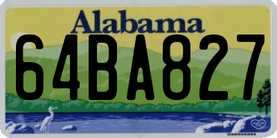 AL license plate 64BA827