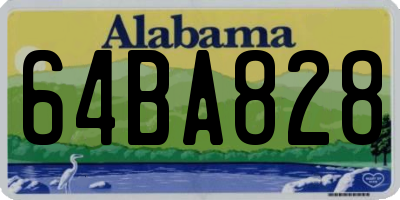 AL license plate 64BA828