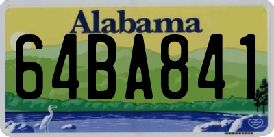 AL license plate 64BA841