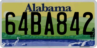 AL license plate 64BA842