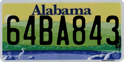AL license plate 64BA843