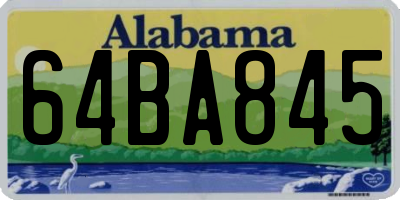 AL license plate 64BA845
