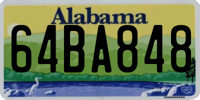 AL license plate 64BA848