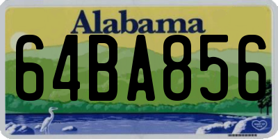 AL license plate 64BA856