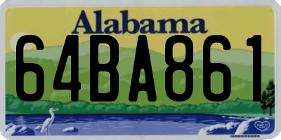 AL license plate 64BA861
