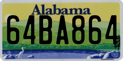 AL license plate 64BA864