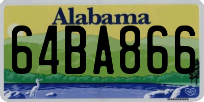 AL license plate 64BA866