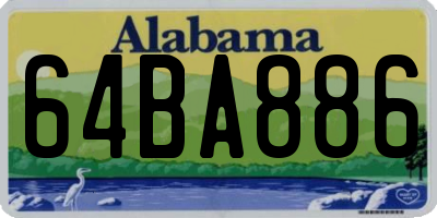 AL license plate 64BA886