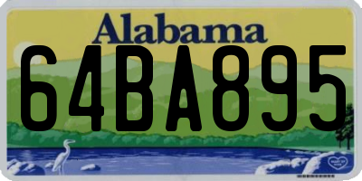 AL license plate 64BA895
