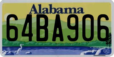 AL license plate 64BA906