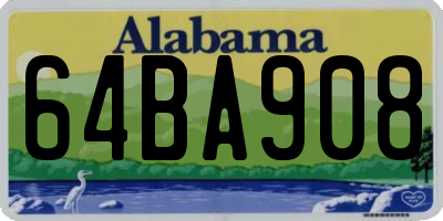 AL license plate 64BA908