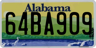 AL license plate 64BA909