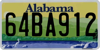 AL license plate 64BA912