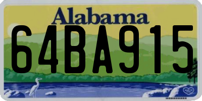 AL license plate 64BA915