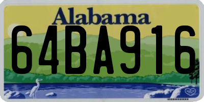 AL license plate 64BA916