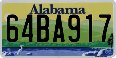 AL license plate 64BA917