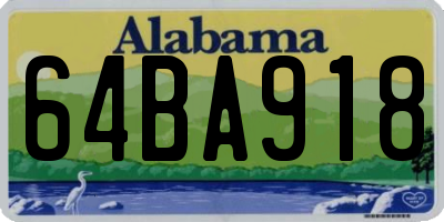 AL license plate 64BA918