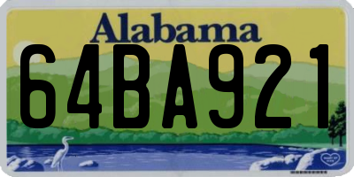 AL license plate 64BA921