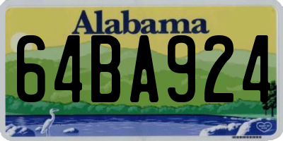 AL license plate 64BA924