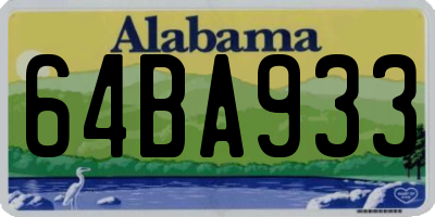 AL license plate 64BA933