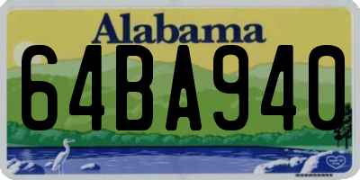 AL license plate 64BA940