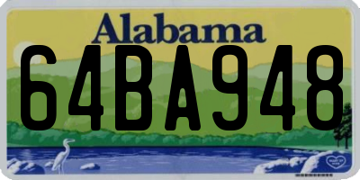 AL license plate 64BA948