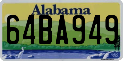 AL license plate 64BA949