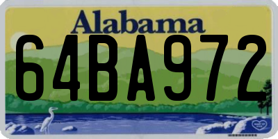 AL license plate 64BA972