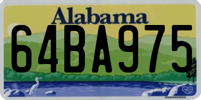 AL license plate 64BA975