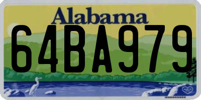 AL license plate 64BA979