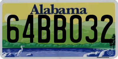 AL license plate 64BB032