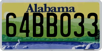 AL license plate 64BB033