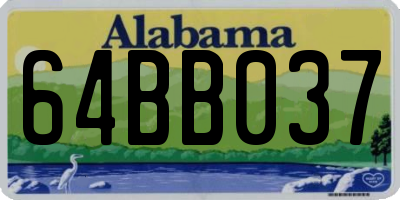 AL license plate 64BB037