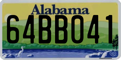 AL license plate 64BB041