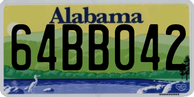 AL license plate 64BB042