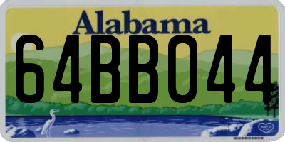 AL license plate 64BB044