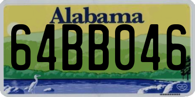 AL license plate 64BB046
