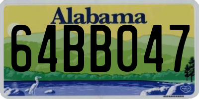 AL license plate 64BB047