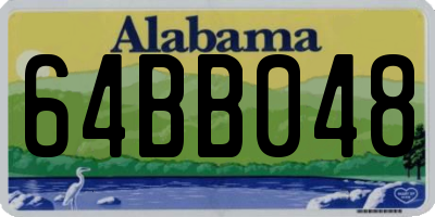 AL license plate 64BB048