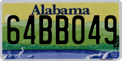 AL license plate 64BB049