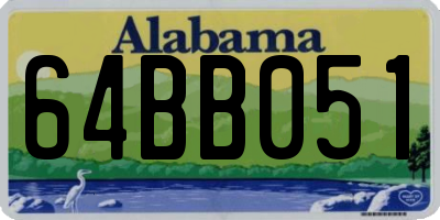 AL license plate 64BB051