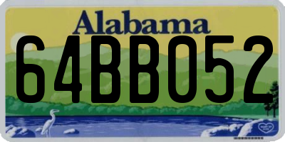 AL license plate 64BB052