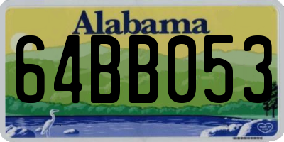 AL license plate 64BB053