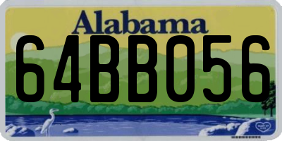 AL license plate 64BB056